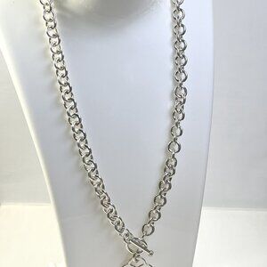 925 Sterling Silver Love Solid Pendant Necklace
